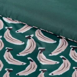 Microfiber Reversible Banana Print Comforter Dark Green - Room Essentials™ -RSH Decor Store GUEST 032c1765 724a 4001 8e39 08421e300917