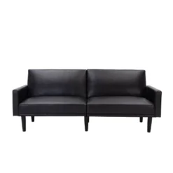 Faux Leather Futon Sofa With Arms Black - Room Essentials™ -RSH Decor Store GUEST 095f658f 5ce1 4340 8445 617be630fe35