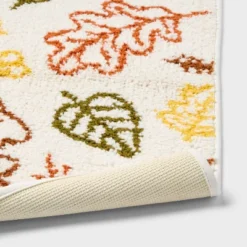 17"x24" Fall Leaves Non-Slip Harvest Bath Rug Cream - Room Essentials™ -RSH Decor Store GUEST 09b12298 3553 476d 8c0e 28449ea238c8