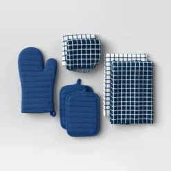 7pc Starter Kitchen Textile Set Dark Blue - Room Essentials™: Dish Towels, Hot Pads & Oven Mitts, Pot Holders, Kitchen Towels -RSH Decor Store GUEST 1140448b bdf1 4aba 80f7 1f88f6939e99