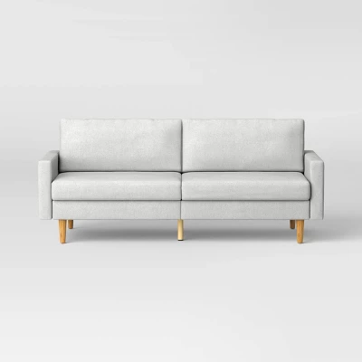 MidCentury Modern 78" Futon Sofa Light Gray - Room Essentials™ 4 MidCentury Modern 78" Futon Sofa Light Gray - Room Essentials™ - Image 2