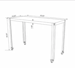 45" Metal Rolling Computer Desk - Room Essentials™ -RSH Decor Store GUEST 1a5019e4 6b5a 46df 8639 caf82f80c020
