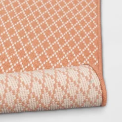 4'x5'6" Diamond Power Loom Woven Area Rug Rust - Room Essentials™: Diamond Pattern, Flat Pile, Indoor Use, Cotton & Polyester -RSH Decor Store GUEST 227b1e06 6a9d 4999 a81c 2386e2fcc905