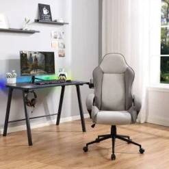 Swivel Dorm Gaming Chair Gray - Room Essentials™: Upholstered Computer Desk Chair, Adjustable, Fixed Arms -RSH Decor Store GUEST 28cdd638 abb1 45b9 b3b1 61fe23190bfa