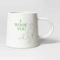 16oz Stoneware I Woof You Mug White - Room Essentials™: Coffee Mug, Microwave & Dishwasher Safe, Dorm Room Essential -RSH Decor Store GUEST 3880ac6d 7d67 4045 ae04 41febb13567f