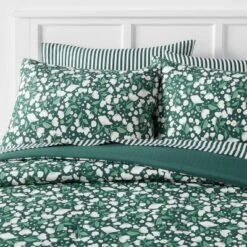 Floral Printed Microfiber Reversible Comforter & Sheets Set Dark Green - Room Essentials™ -RSH Decor Store GUEST 3b9a5973 d4a1 463a af2e 3b4ff4b32e85
