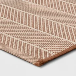 4'x5'6" Chevron Striped Area Rug Ivory/Tan - Room Essentials™: Indoor, Flat Pile, Woven -RSH Decor Store GUEST 3daf3dad 32b2 4309 9d71 8bbe79f20e47