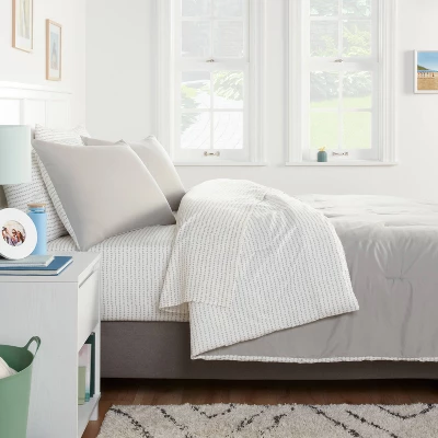 Solid Microfiber Comforter & Sheets Set - Room Essentials™ 3 Solid Microfiber Comforter & Sheets Set - Room Essentials™