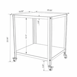 Metal Accent Rolling End Table Chalk White - Room Essentials™ -RSH Decor Store GUEST 51c19739 4361 4785 ab78 878da936f342