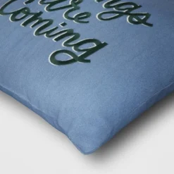 'Better Things Are Coming' Embroidered Cotton Square Throw Pillow Blue - Room Essentials™ -RSH Decor Store GUEST 53355f85 8067 4983 8b7a 881c2963097a