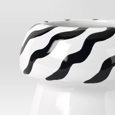 Mushroom Decorative Vase White/Black - Room Essentials™ 4 Mushroom Decorative Vase White/Black - Room Essentials™ - Image 2