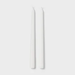 2pk Unscented Taper Candles White - Room Essentials™: Paraffin Wax, 6hr Burn Time, No Container -RSH Decor Store GUEST 552201eb 1df1 467b 82a2 a78721bfdeb1