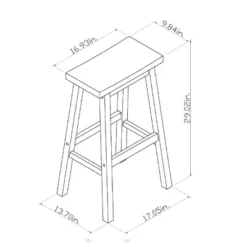 Set Of 2 29" Solid Wood Saddle Backless Barstool - Room Essentials™ -RSH Decor Store GUEST 5a3f604a d5ed 4fb4 8950 875f386b6c52
