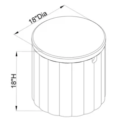 Folding Round Storage Ottoman - Room Essentials™ -RSH Decor Store GUEST 5c34724a d744 486f bd0d d416d1075687