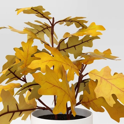 Yellow Oak Leaf Mini Arrangement - Room Essentials™ 4 Yellow Oak Leaf Mini Arrangement - Room Essentials™ - Image 2