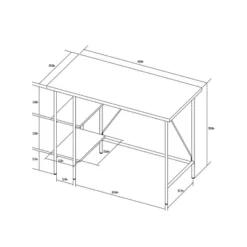 Wood And Metal Desk With Shelves Natural - Room Essentials™ -RSH Decor Store GUEST 651e9e0b 2410 45f1 b96f 6183f5e0e54b