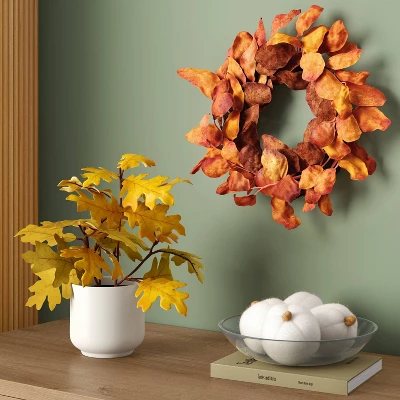 Yellow Oak Leaf Mini Arrangement - Room Essentials™ 3 Yellow Oak Leaf Mini Arrangement - Room Essentials™