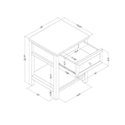 Traditional Side Table With Storage Drawer Classic White - Room Essentials™ -RSH Decor Store GUEST 6f705cf8 c836 49dd a5df 2300983d08b2