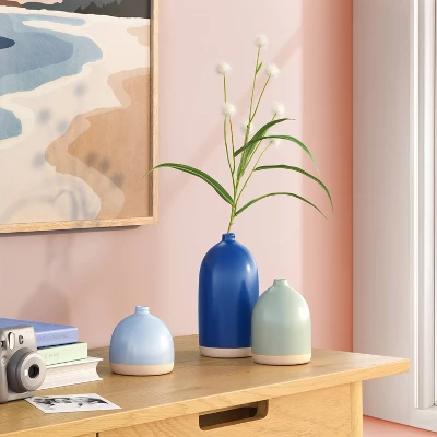 3pc Vase Set Ceramic - Room Essentials™ 3 3pc Vase Set Ceramic - Room Essentials™