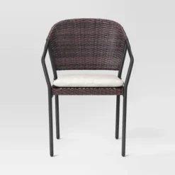 3pc Wicker Bistro Set With Cushions - Dark Brown - Room Essentials™ -RSH Decor Store GUEST 73aa5a21 7c17 4fb2 90e7 c638396d478f