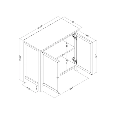 Traditional Multipurpose Storage Cabinet Multipurpose Classic White - Room Essentials™ 8 Traditional Multipurpose Storage Cabinet Multipurpose Classic White - Room Essentials™ - Image 6