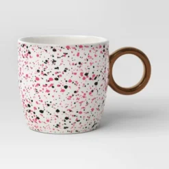 13oz Stoneware Spatter Print Mug Ruby Pink - Room Essentials™ -RSH Decor Store GUEST 876f5cf2 e0e1 4db3 a88e bffee48b6f7b