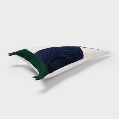 Triangle Corduroy Decorative Throw Pillow Navy Blue - Room Essentials™ 4 Triangle Corduroy Decorative Throw Pillow Navy Blue - Room Essentials™ - Image 2