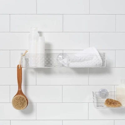 Suction Long Basket Clear - Room Essentials™ 3 Suction Long Basket Clear - Room Essentials™