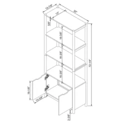 72.25" Scandi Bookcase With Three Shelves And Cabinet Storage Natural - Room Essentials™ -RSH Decor Store GUEST 95e3e992 7c4c 46aa bd72 6dfdcb6ea1d5