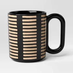 16oz Stoneware Broken Blinds Print Mug Black - Room Essentials™ 7 16oz Stoneware Broken Blinds Print Mug Black - Room Essentials™ -RSH Decor Store GUEST abc3d293 85a7 4231 adef 767018d45d45