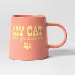 16oz Stoneware My Cat Was Right About You Mug - Room Essentials™: Orange Coffee Mug, Microwave & Dishwasher Safe -RSH Decor Store GUEST ad4ca9be 878a 407b bf0f 66749cb4c2c0