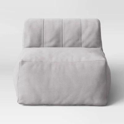Modular Dorm Bean Bag Section Sofa Armless Gray - Room Essentials™ 4 Modular Dorm Bean Bag Section Sofa Armless Gray - Room Essentials™ - Image 2