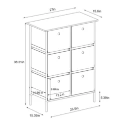 Fabric 6-Bin Tall Vertical Dresser Black Frame - Room Essentials™ -RSH Decor Store GUEST afc14edf 7c8e 459e bac2 9d1fd06b6f4f