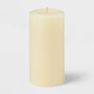 3" X 6" Unscented Candle Cream - Room Essentials™: Paraffin Wax, 90hr Burn Time, Single Wick 4 3" X 6" Unscented Candle Cream - Room Essentials™: Paraffin Wax, 90hr Burn Time, Single Wick - Image 2