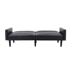 Faux Leather Futon Sofa With Arms Black - Room Essentials™ -RSH Decor Store GUEST ba224cac c288 4be2 8a15 ca6bca81424e