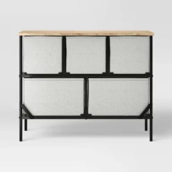 36" Wide Fabric Bin 5 Dresser Black Frame - Room Essentials™ -RSH Decor Store GUEST be4d80bc 54da 4832 9fc1 f3d8595c47c7