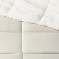 Sherpa Washed Microfiber Reversible Comforter - Room Essentials™ -RSH Decor Store GUEST c2a3a9f9 2ea7 454d 8307 6e3a56bc2a72
