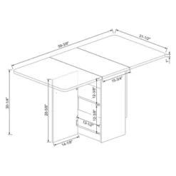 Drop Leaf Dining Table With Storage Shelves White - Room Essentials™ -RSH Decor Store GUEST c5205c46 2da9 446d 918c ac6411baaf54