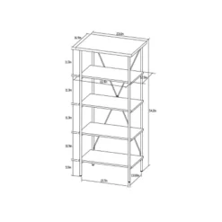 Wood And Metal Media Tower Bookcase Natural - Room Essentials™ -RSH Decor Store GUEST c85108f7 f948 4dbf 8108 8a39d758bb4f