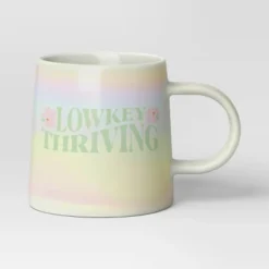 16oz Stoneware Low Key Thriving Mug - Room Essentials™: Coffee Cup, Microwave & Dishwasher Safe Drinkware -RSH Decor Store GUEST ce99bd36 0ec6 4d7e 9106 1b3f77cc3cd4