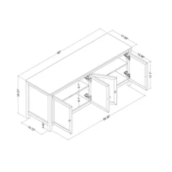 Traditional Storage TV Stand With Doors And Shelves For TVs Up To 65" Classic White - Room Essentials™ -RSH Decor Store GUEST d7faf10d 9af7 4082 88f3 681de348e17a