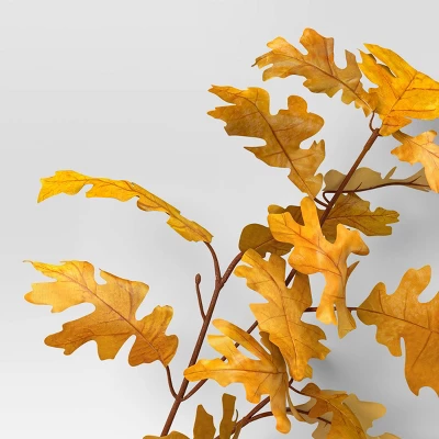 Yellow Oak Leaf Stem - Room Essentials™ 4 Yellow Oak Leaf Stem - Room Essentials™ - Image 2