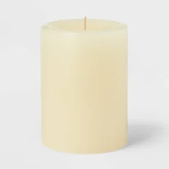 3" X 4" Unscented Candle Cream - Room Essentials™: Paraffin Wax, 65 Hours Burn Time, 1 Wick Pillar -RSH Decor Store GUEST e7654317 3f58 4d0b bf02 ea75defd16c2