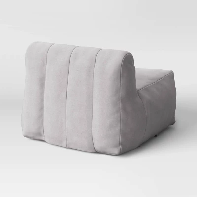Modular Dorm Bean Bag Section Sofa Armless Gray - Room Essentials™ 5 Modular Dorm Bean Bag Section Sofa Armless Gray - Room Essentials™ - Image 3