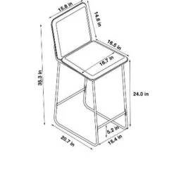 Upholstered Counter Height Barstool With Metal Frame Camel Faux Leather - Room Essentials™: Sledge-Style Legs, Padded Seat -RSH Decor Store GUEST ed9f2b87 ec01 4a53 bdcc 572a2d53871a