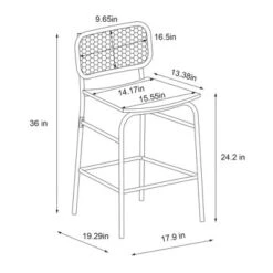 Set Of 2 24" Woven Back Metal Counter Height Barstool Black - Room Essentials™ -RSH Decor Store GUEST eec43579 7e1a 48fe bddf dc235954239f