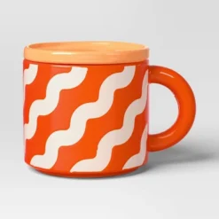 17 Fl Oz Stoneware Squiggly Print Lidded Mug - Room Essentials™ -RSH Decor Store GUEST f0da4d3e 57c5 47cb a896 c66f30853be2