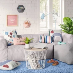 Modular Dorm Bean Bag Section Sofa Armless Gray - Room Essentials™