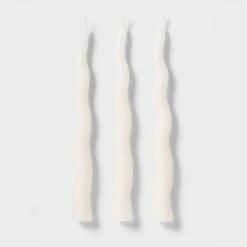6pk Taper Candle Set White Wavy - Room Essentials™ -RSH Decor Store GUEST fff0d413 e546 4bc5 beaf 48e66e3057cd
